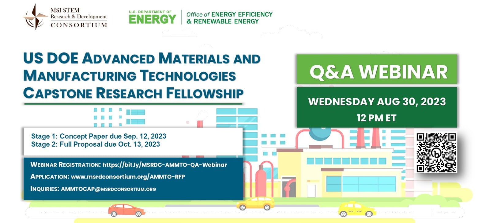 Q & A Webinar - MSRDC and DOE Promoting Pathways for Underrepresented Groups in Advanced Materials & Manufacturing Technologies